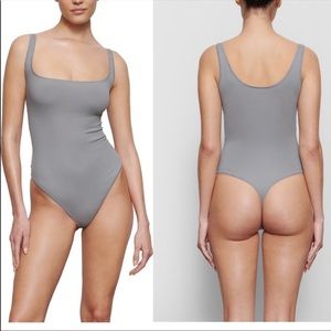 SKIMS Ribbed Cotton Bodysuit NWT PACIFIC